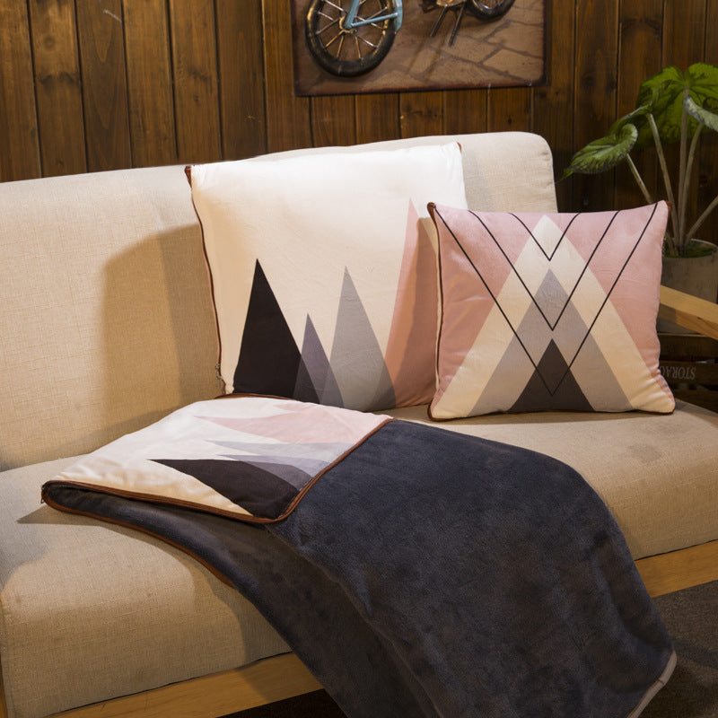 Pillow Quilt Dual-purpose Coral Fleece Cushion