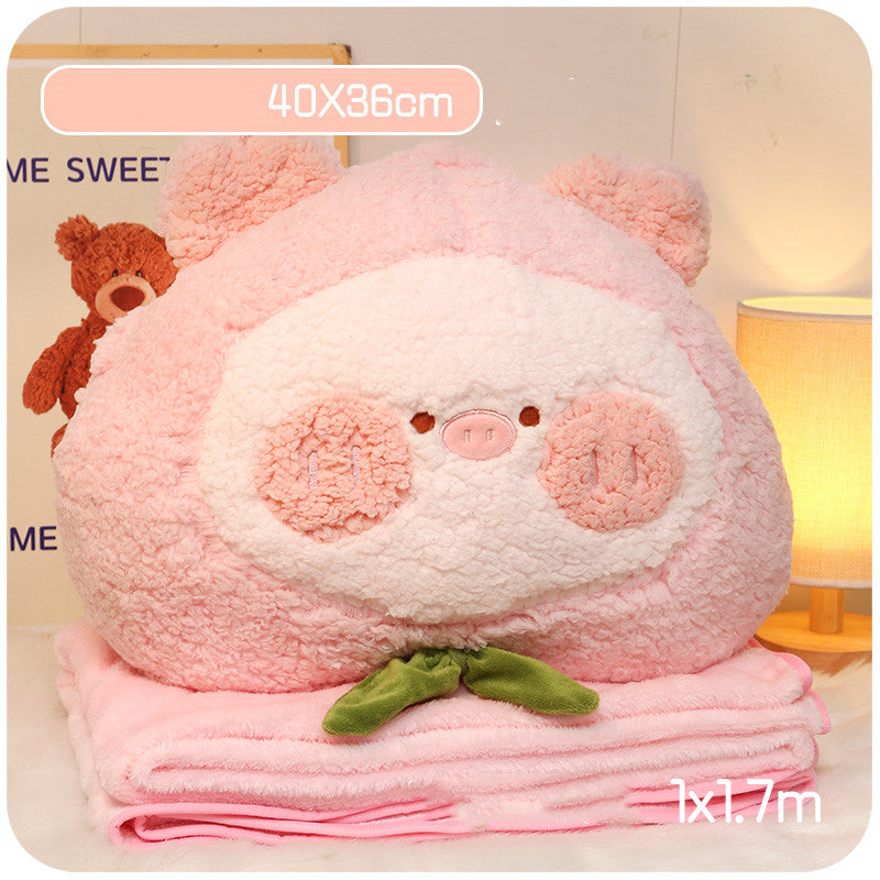 Throw Pillow Quilt Small Blanket Two In One